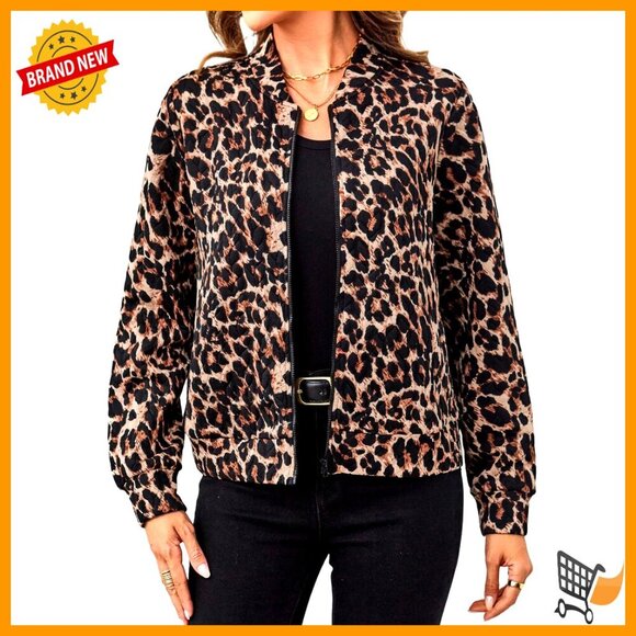 Jackets & Blazers - Textured Bomber Jacket Casual Lightweight Zip Up Coat Spring Fall Business